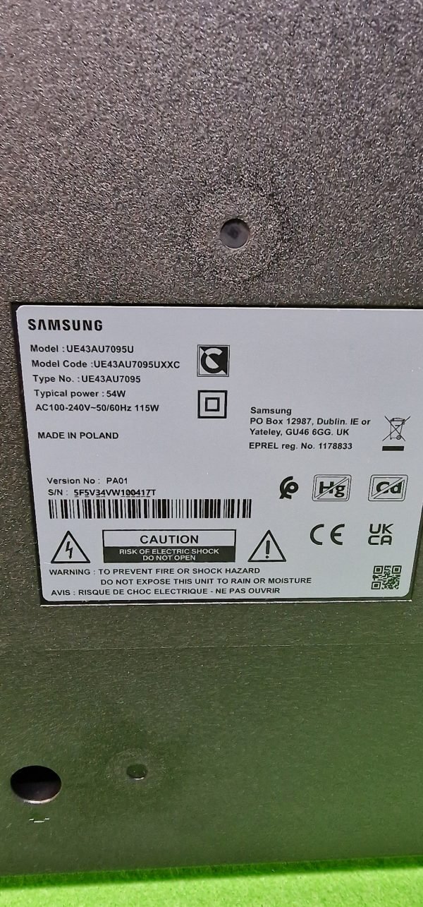 REPUESTOS Samsung Crystal UHD 2022 43AU7095 - Imagen 4