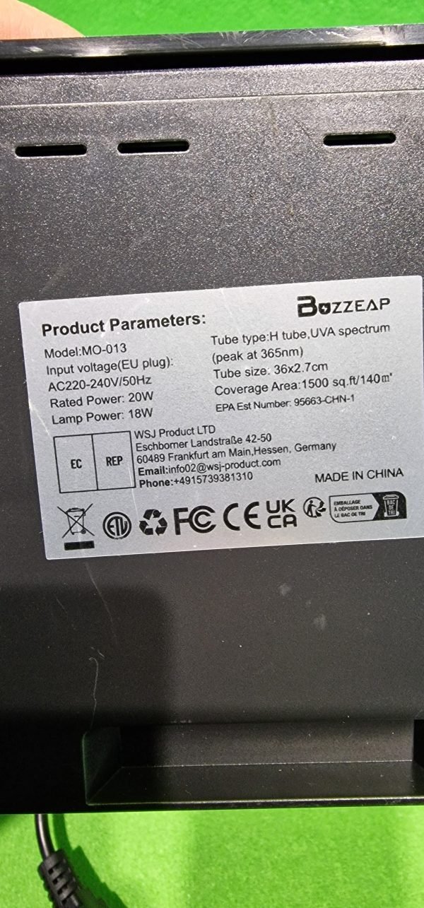Buzzeap Lampara Electrica Antimosquitos - Imagen 6