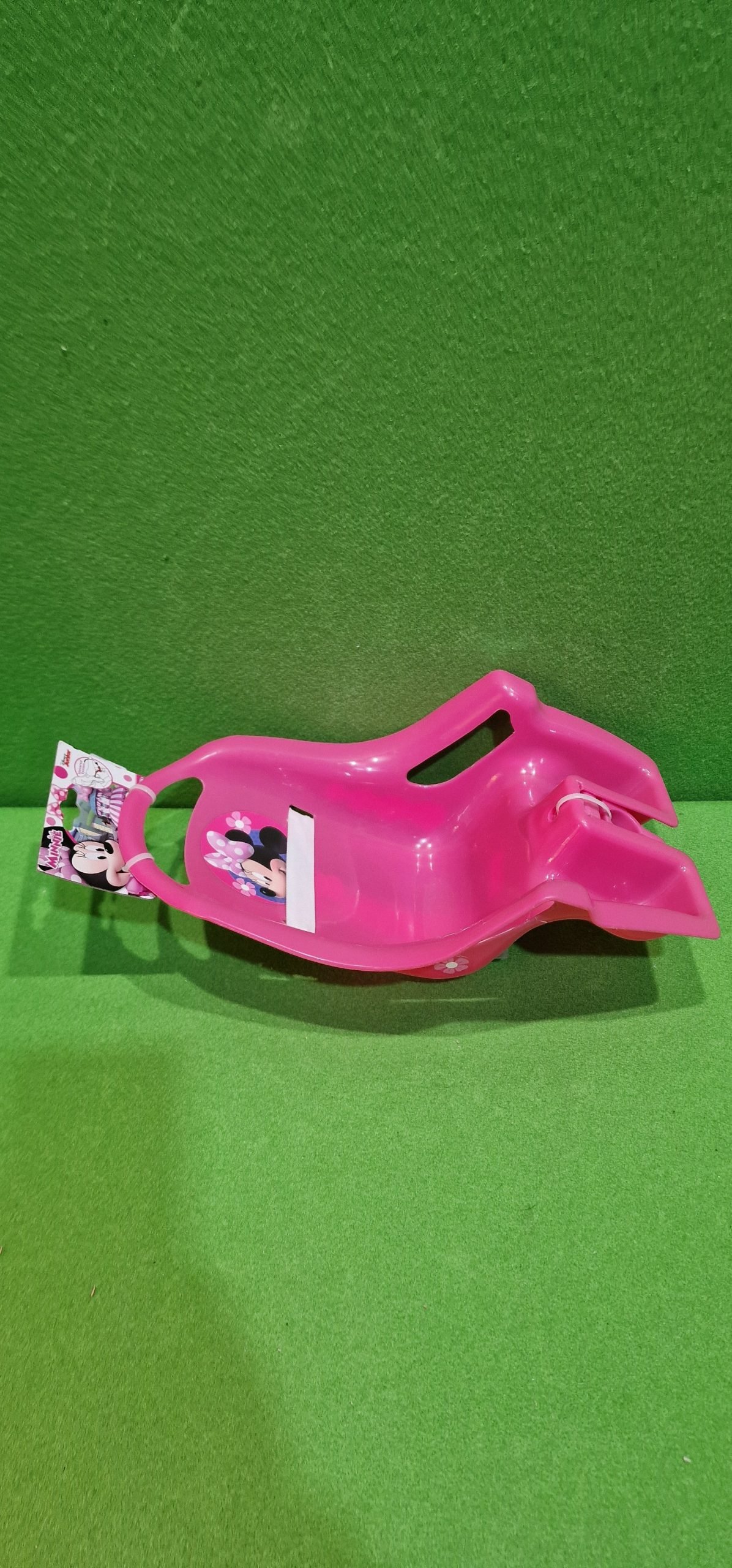 Stamp- Silla portamuñecas Minnie RN246500, Rosa, 20 cm con Sistema de fijación Universal, se Fija en Todo Tipo de Manillar, Correa de Velcro para sostener la muñeca. - Imagen 5