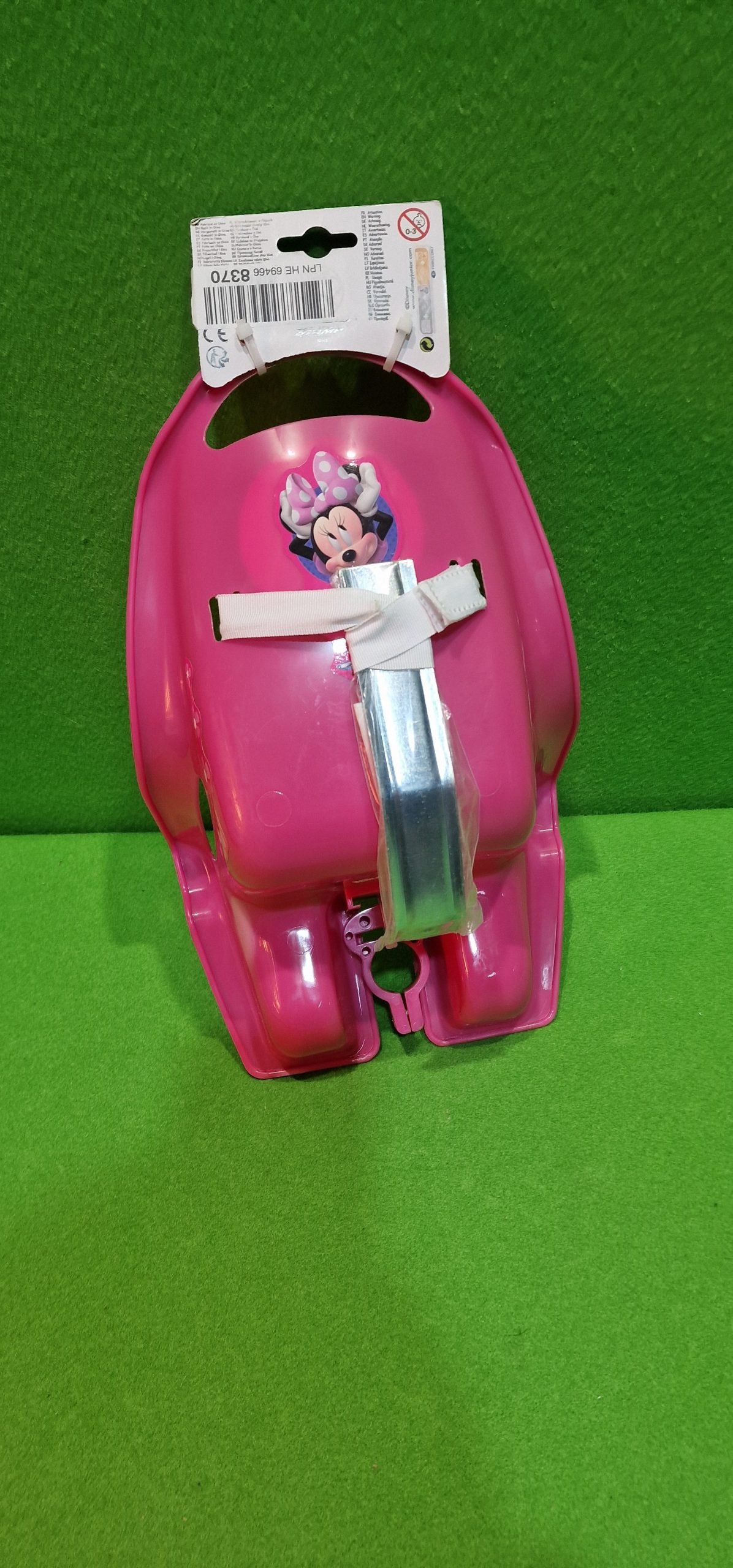 Stamp- Silla portamuñecas Minnie RN246500, Rosa, 20 cm con Sistema de fijación Universal, se Fija en Todo Tipo de Manillar, Correa de Velcro para sostener la muñeca. - Imagen 8