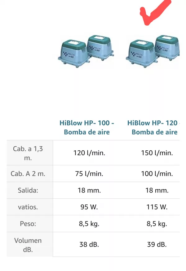 Bomba de aire Hiblow HP-120 - Imagen 10
