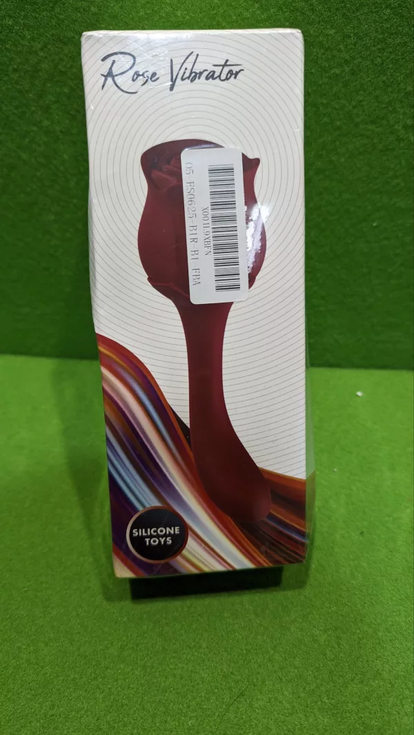 Rosa delgada con punta curva Vibrador - Imagen 2