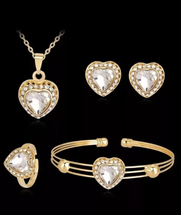 Bisutería Completa Jewelry: Collar, Pendientes, Pulsera y Anillo