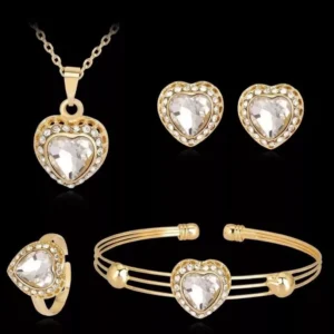 Bisutería Completa Jewelry: Collar, Pendientes, Pulsera y Anillo