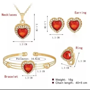 Bisutería Jewelry: Collar, Pendientes, Pulsera y Anillo