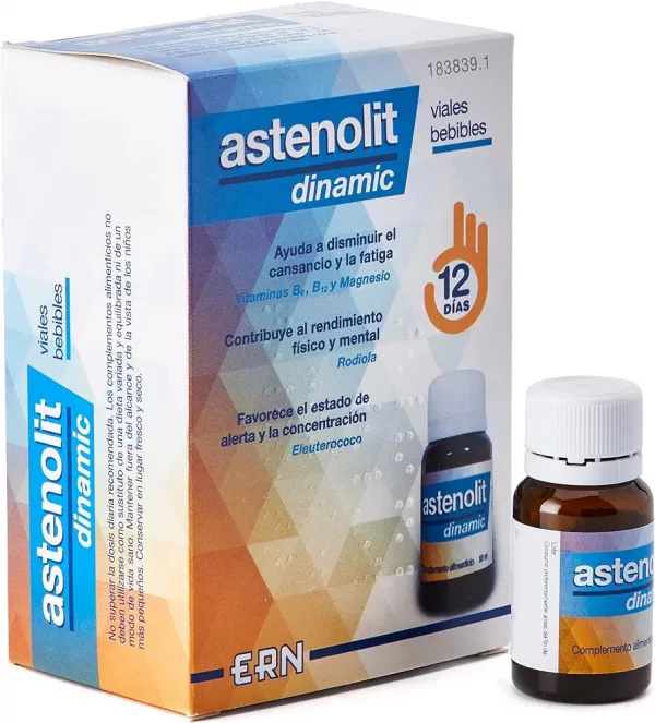 Astenolit Dinamic Viales Vitaminas, 12x10ml, Líquido Total: 120ml