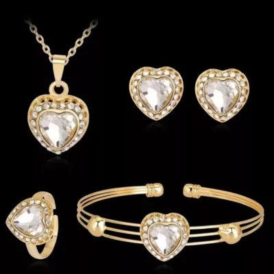 Bisutería Completa Jewelry: Collar, Pendientes, Pulsera y Anillo
