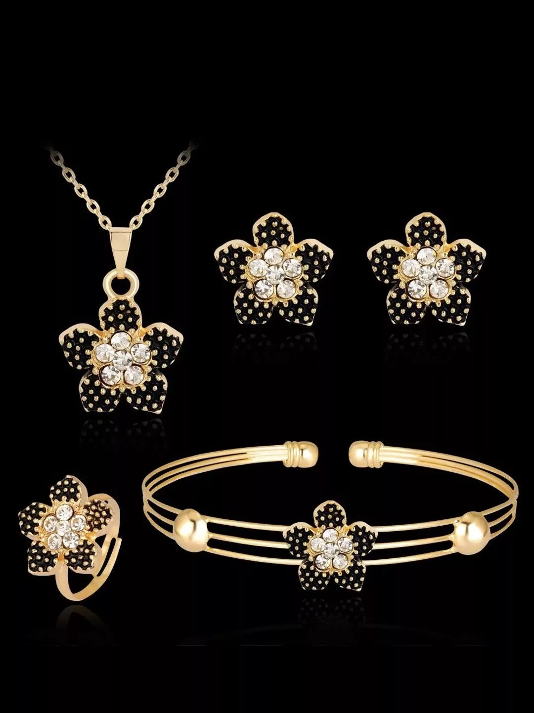 Bisutería Jewelry: Collar, Pendientes, Pulsera y Anillo
