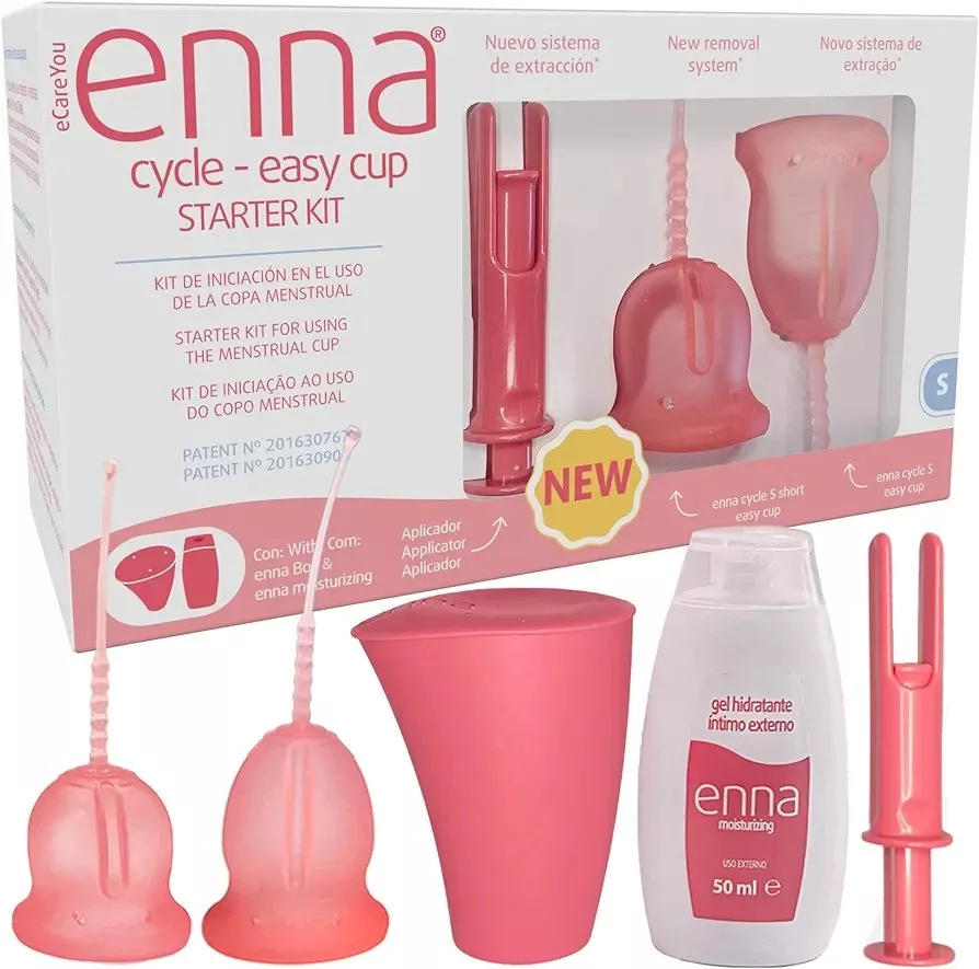 Enna cycle Starter Kit EASY 2 copas menstruales + Aplicador + Caja Talla S