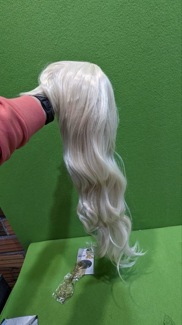Peluca Rubia Larga con Gafas y Redecilla - Imagen 6
