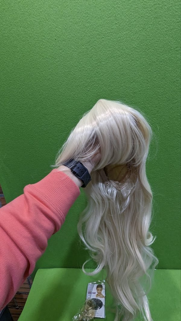 Peluca Rubia Larga con Gafas y Redecilla - Imagen 3