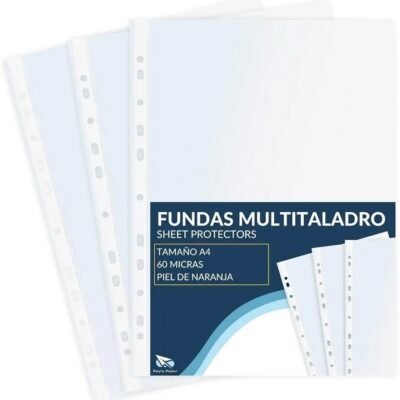 Raylu Paper Fundas multitaladro de polipropileno