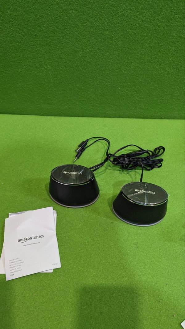 Amazon Basics - Altavoces para ordenador alimentados por USB con sonido dinámico, Paquete de 2, Negro - Imagen 4