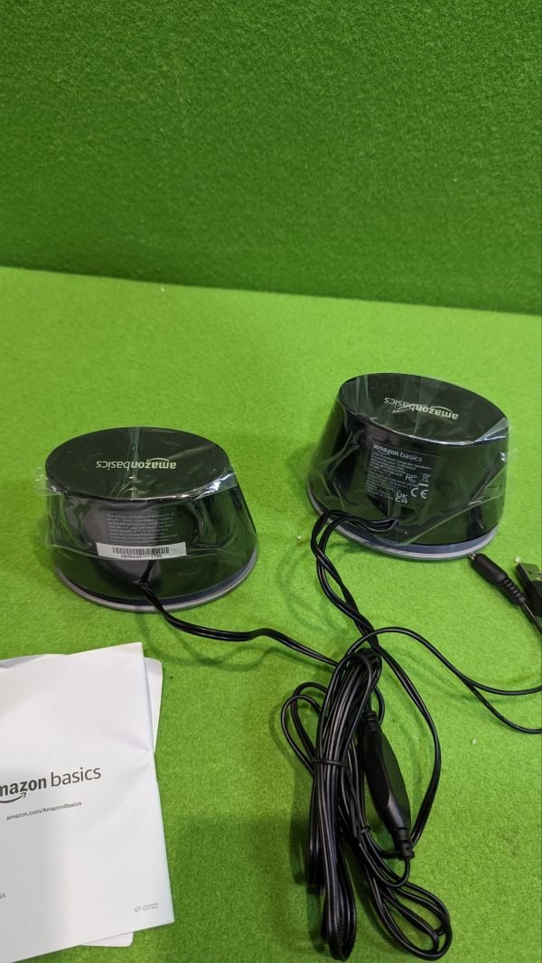 Amazon Basics - Altavoces para ordenador alimentados por USB con sonido dinámico, Paquete de 2, Negro - Imagen 5
