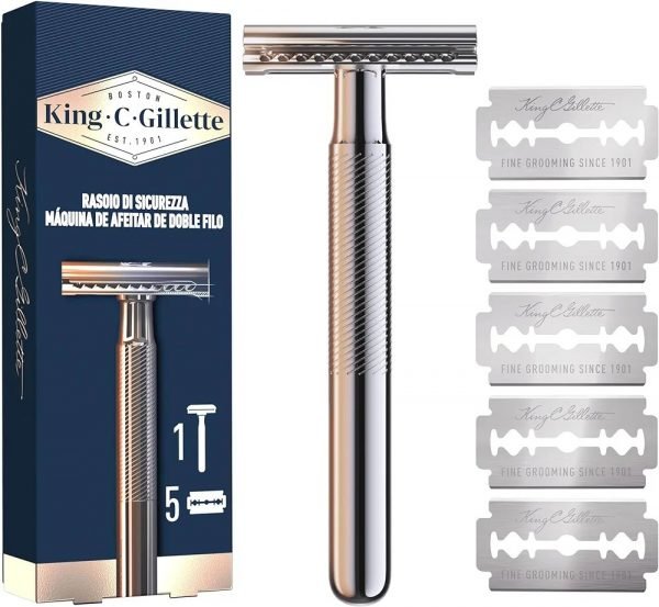 Gillette Maquinilla De Seguridad De Doble Filo Para Hombre Maquinilla De Afeitar, Con 4 Hojas