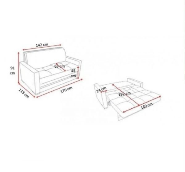 Sofá cama de 3 plazas - Imagen 10