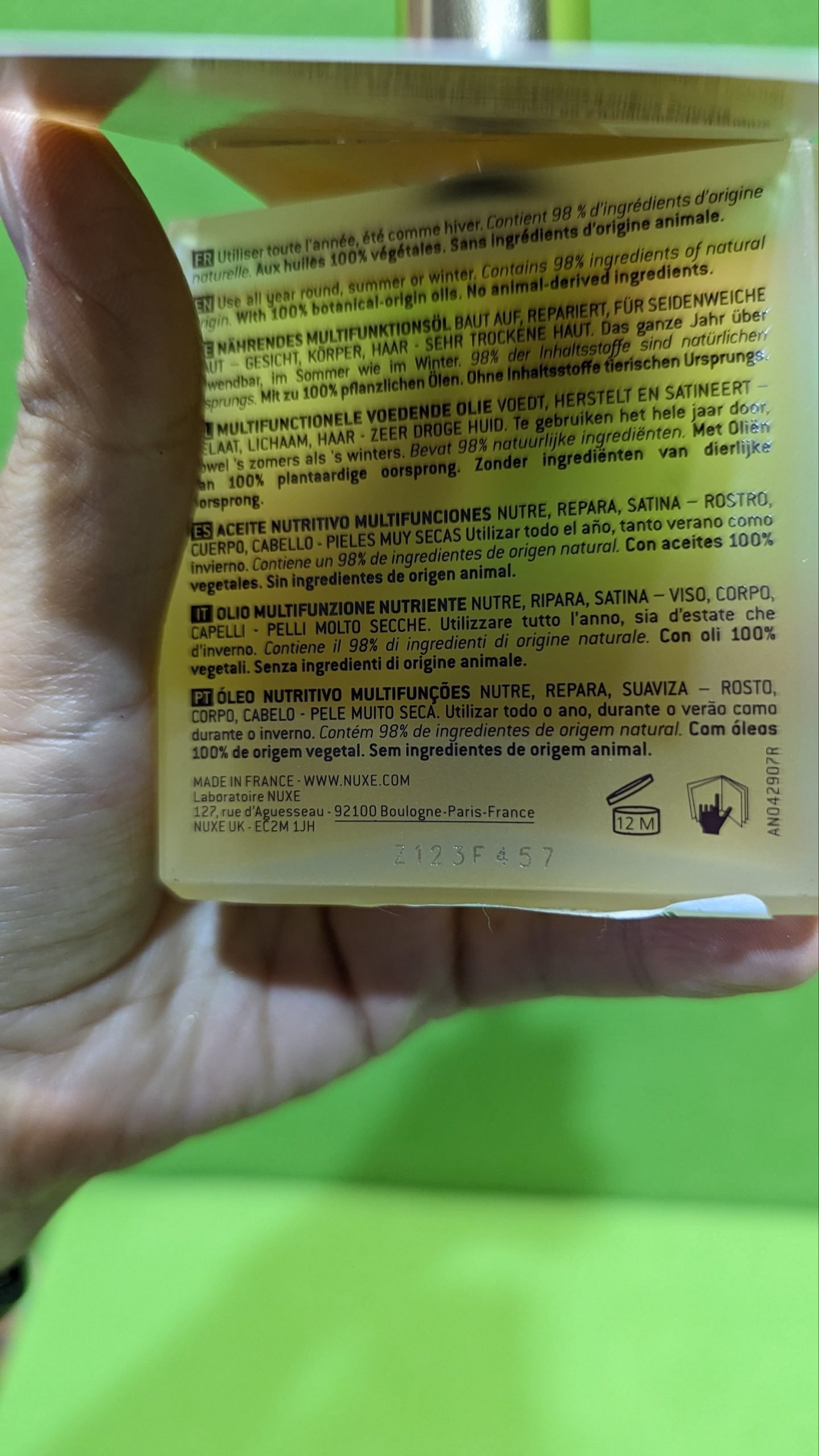 Aceite NUXE para cabello, cara y cuerpo - Imagen 5