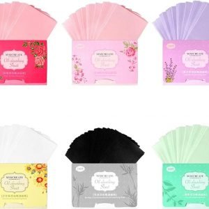 Papel Secante Facial de Aceite 6 Paquetes Hojas Absorbentes