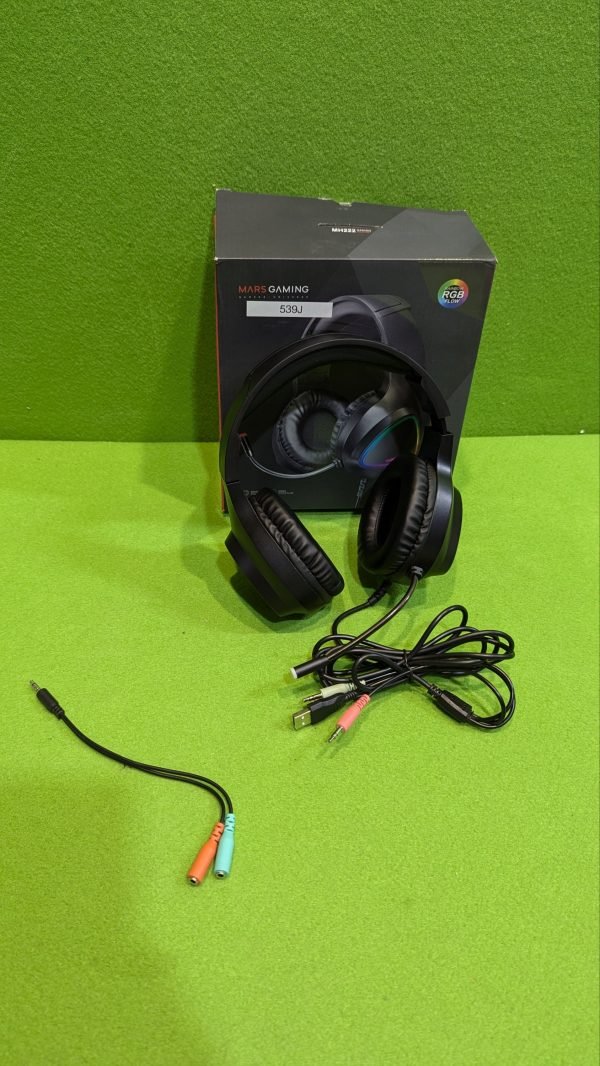 Mars Gaming MH222 Negro, Cascos Gaming RGB - Imagen 2