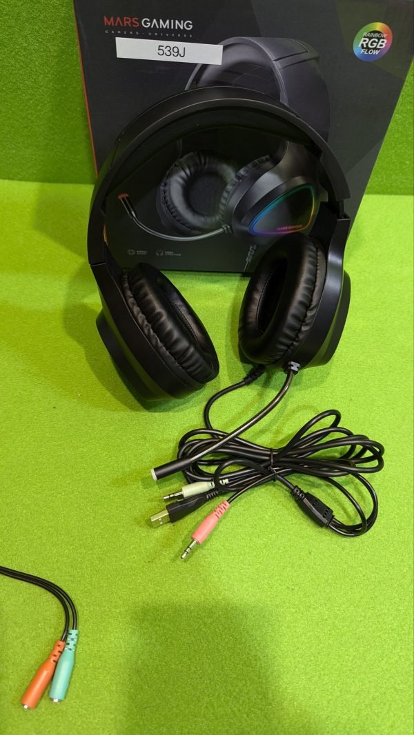 Mars Gaming MH222 Negro, Cascos Gaming RGB - Imagen 5