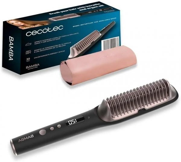 Cecotec Cepillo Alisador Eléctrico Bamba InstantCare 1400