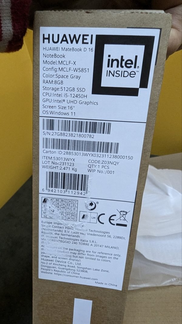 HUAWEI MateBook D16 Laptop core i5 8gb Ram - Imagen 17