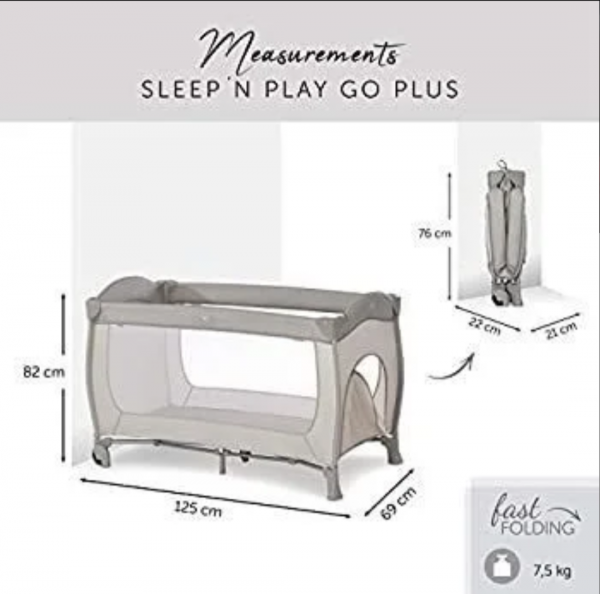 Hauck Cuna de Viaje Sleep N Play Go Plus 120x60 cm - Imagen 2