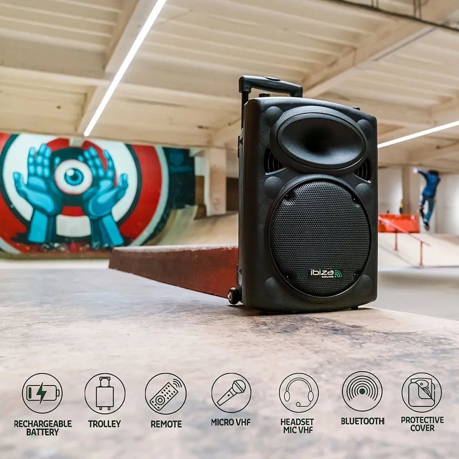Ibiza - PORT12VHF-BT - Altavoz portátil 12"/700W