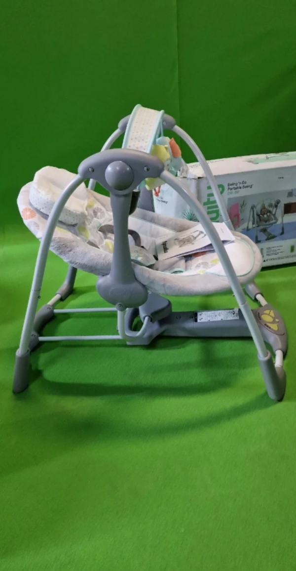 Ingenuity, Columpio Compacto Plegable Hugs & Hoots, hasta 9 kg - Imagen 3
