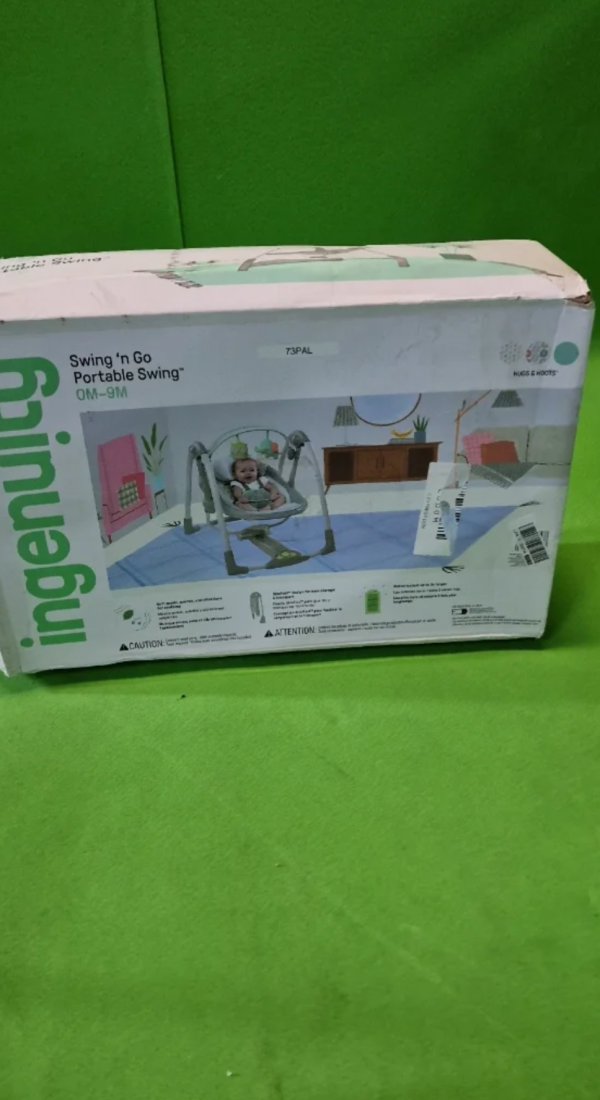 Ingenuity, Columpio Compacto Plegable Hugs & Hoots, hasta 9 kg - Imagen 8
