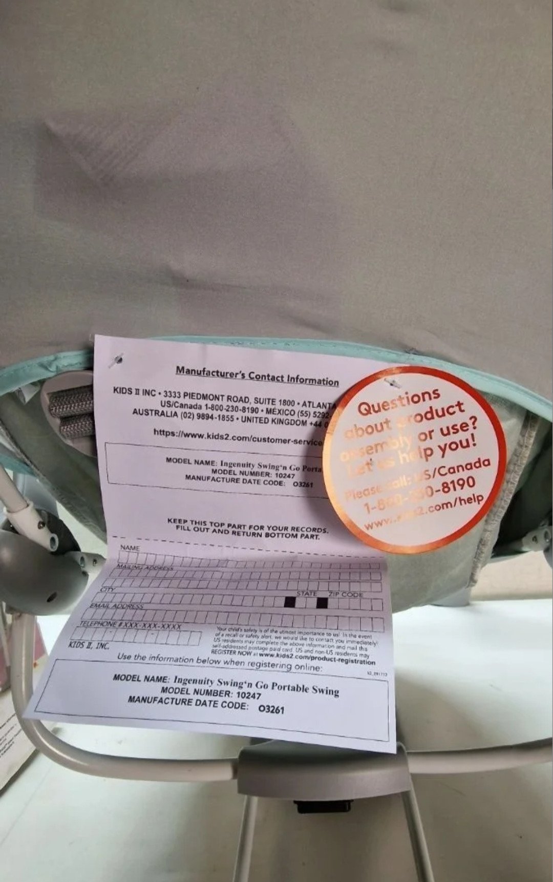 Ingenuity , columpio portátil Swing 'n Go - Imagen 6