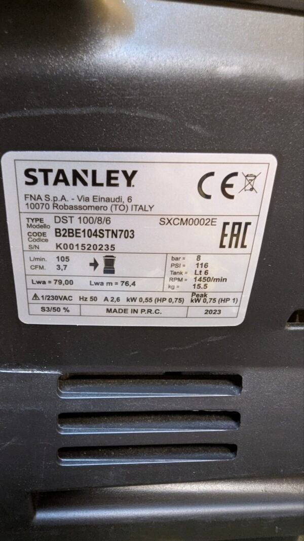 Stanley DST 100/8/6 - Compresor silencioso - Imagen 12