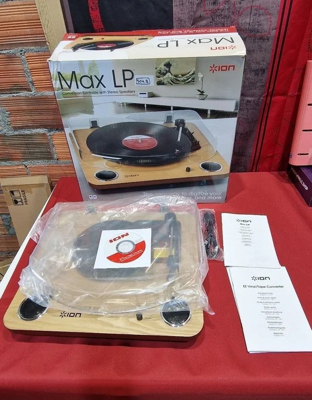 ION Audio Max LP - Tocadiscos de vinilo de 3 Velocidades - Imagen 3