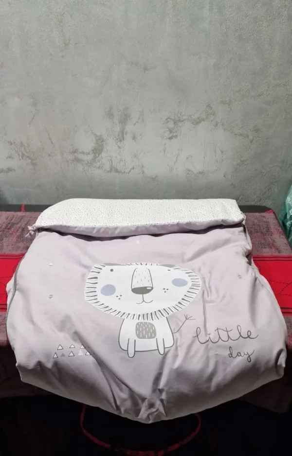 Be Funda Saco de Dormir H/E León Gris 60 x 120 cm - Imagen 5