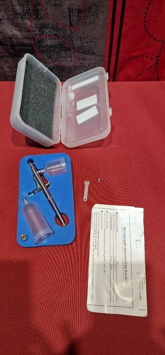 Kits de pintura con pincel de aire, con sistema de seguridad de bloqueo de gatillo - Imagen 4