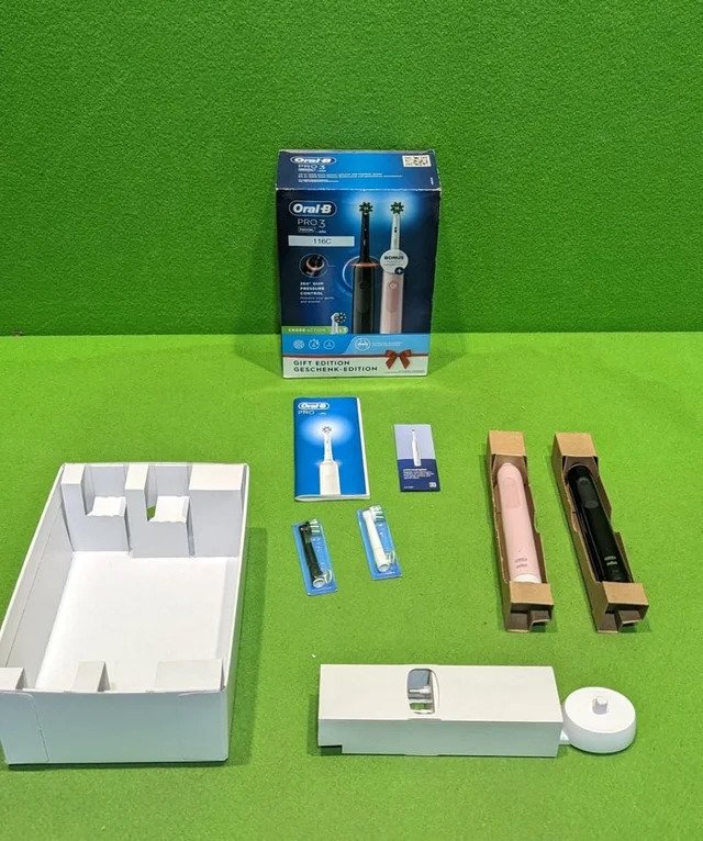 Oral-B Pro 3 3900N Cepillos de Dientes Eléctricos (Pack de 2) - Imagen 2