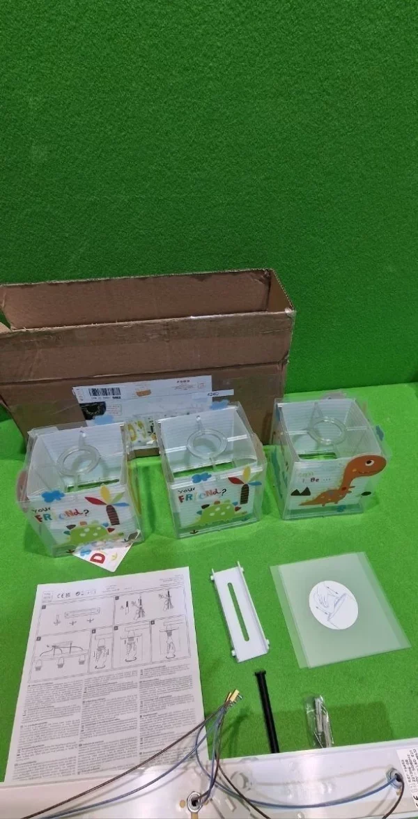 Dalber Lámpara infantil Plafón de techo 3 Luces Dinos Dinosaurios Multicolor - Imagen 5