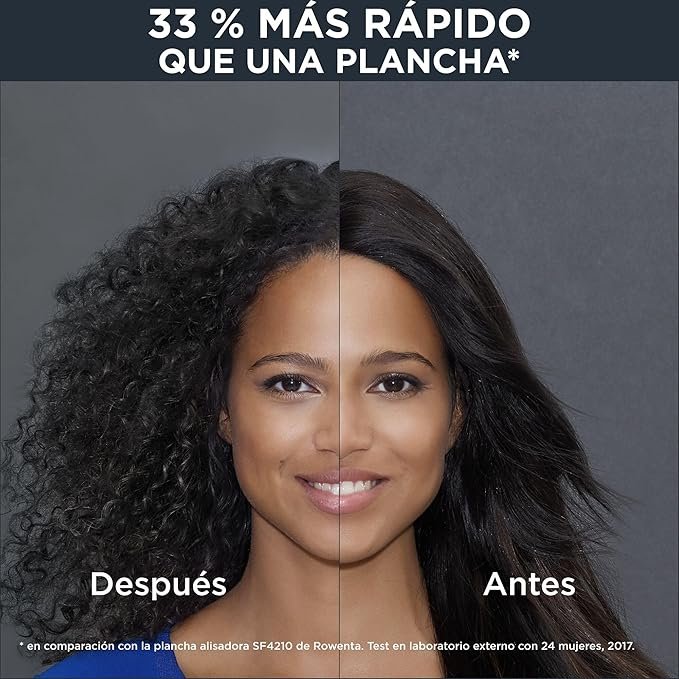 Rowenta Cepillo alisador Power Straight CF5820F0 para cabello muy rizado - Imagen 2