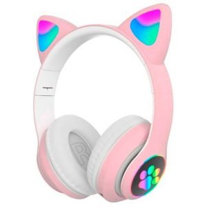 Auriculares con orejas de gato