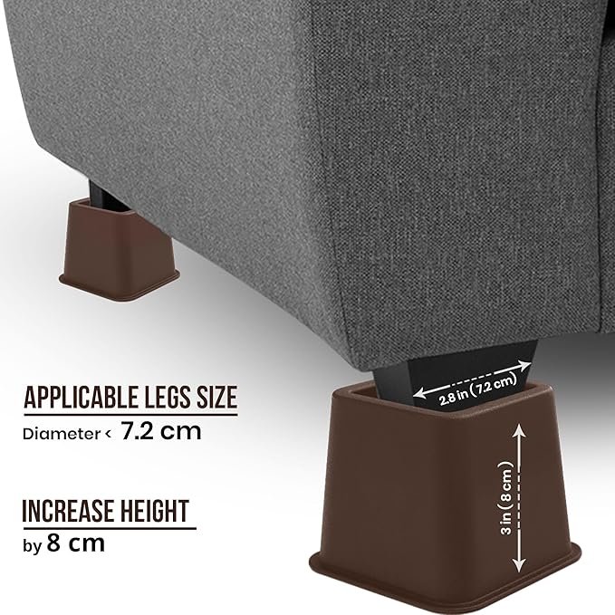 Elevadores Ajustables para Muebles de Cama (Juego de 6)