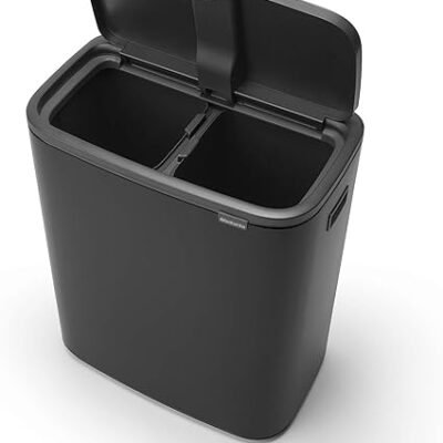 Brabantia Cubo de basura Negro mate 60L