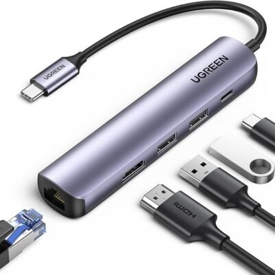 UGREEN Hub USB C HDMI 4K 5 En 1 Adaptador Tipo C