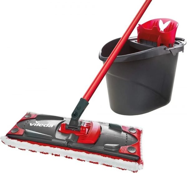 Vileda Ultramax  Mopa de microfibras para Fregar y Cubo con escurridor