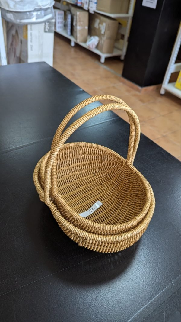 2 Cestas de mimbre con cesta de mimbre para boda - Imagen 2