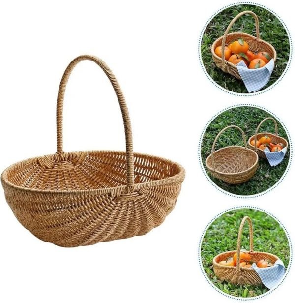 2 Cestas de mimbre con cesta de mimbre para boda
