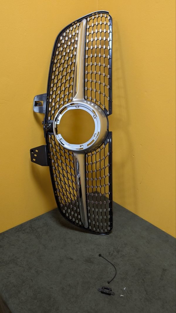Parrilla delantera superior estilo diamante cromado Para Mercedes Benz - Imagen 2