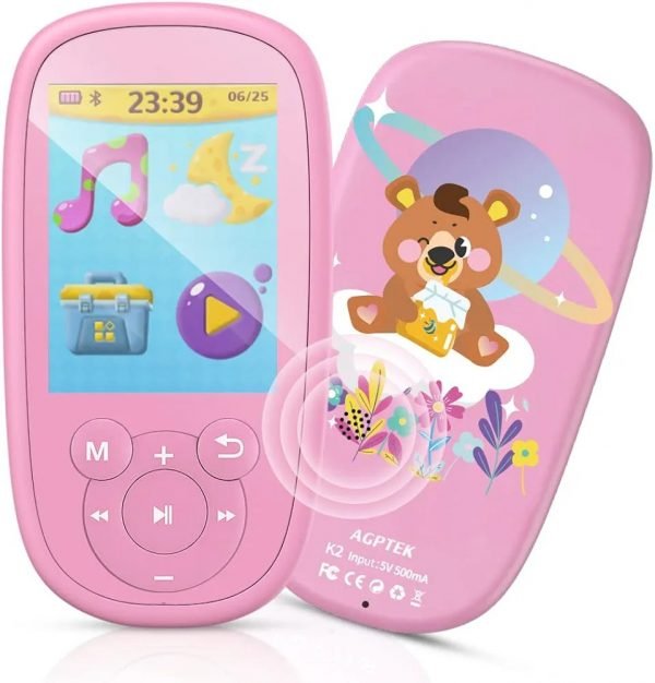 AGPTEK 2.4" Bluetooth 5.3 Reproductor MP3 para Niños