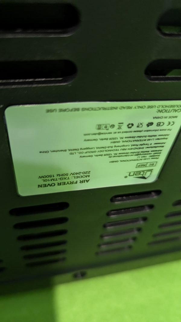 Freidora de Aire sin Aceite 10L Horno de Aire Caliente 1500W - Imagen 9