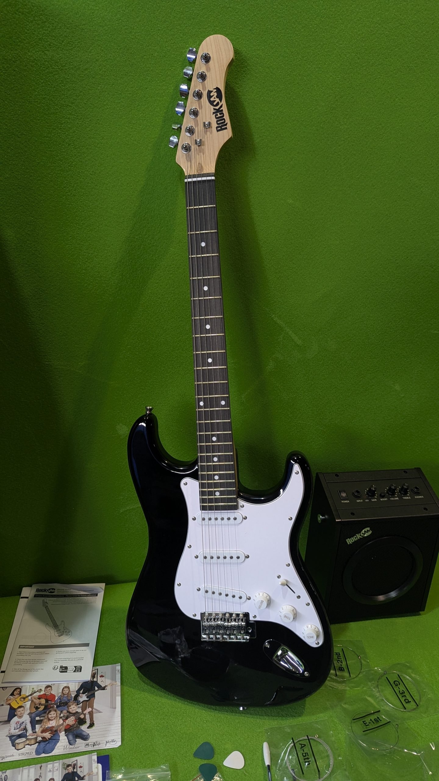 RockJam guitarra eléctrica de tamaño completo con amplificador - Imagen 13