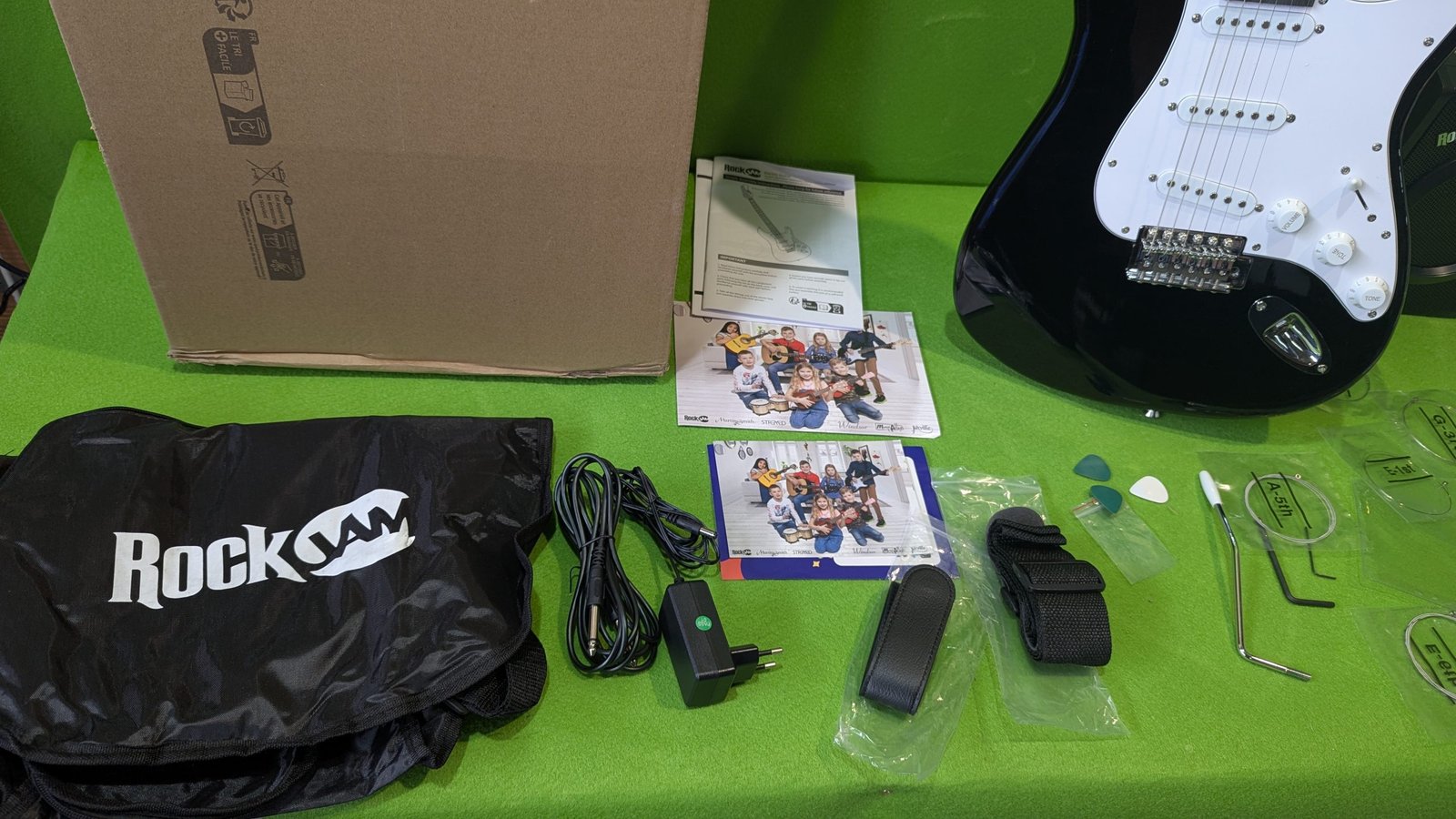 RockJam guitarra eléctrica de tamaño completo con amplificador - Imagen 5